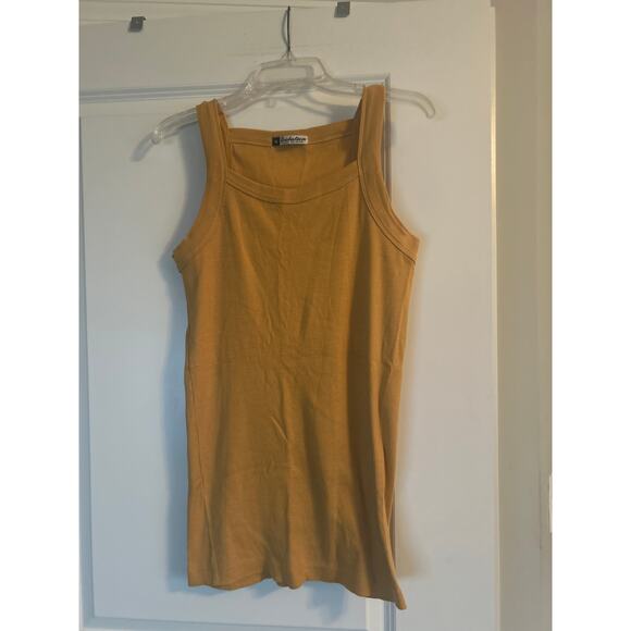 GUC Evolution Classic Collection Yellow Gold Ribbed Tank Top Size XL - Picture 1 of 6